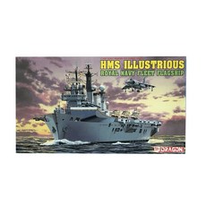 DRAGON 1/700 HMS 傑出皇家海軍艦隊旗艦 25 週年馬島戰爭塑料模型航空母艦, 1個