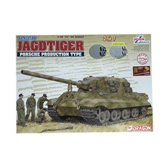 DRAGON Plastic Model 1/35 Sd.Kfz.186 Jagdtiger Porsche Production Type 2 in 1, 1個