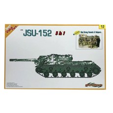 cyber-hobby.com DragonModels 1/35 JSU-152 三合一帶增值魔術軌道和紅軍偵察兵和狙擊手塑料模型套組, 1套
