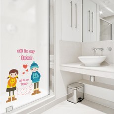 Design Supul 浴室窗戶貼膜 愛之繩, 混合顏色