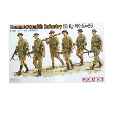 DRAGON 塑膠模型 1/35 英國聯邦步兵 義大利 1943-44, 1個