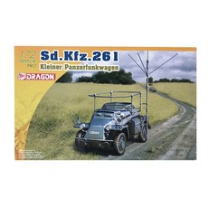 DragonModels 1/72 Sd.Kfz.261 Kleine Panzerfunkwagen 프라모델 장갑차, 1개