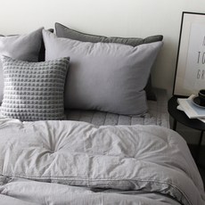 Oh!Happy棉質水洗薄被, 灰色