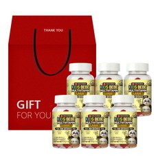 키즈베베 멀티비타민 꾸미 선물세트, 60정, 6개