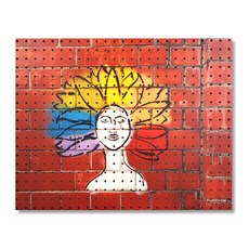 ANB Commerce 室內裝潢洞洞板 壁畫插圖 白色, 1個, 混合顏色