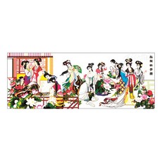 ZKF 十字繡 DIY 套組, 1個, 紅樓夢美女