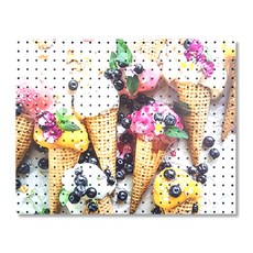 앤비커머스 室內裝飾洞洞板 巧克力甜筒 白色, 1個, 混合顏色