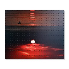 NB Commerce 室內裝潢洞洞板 紅色日落 白色, 1個, 混合顏色