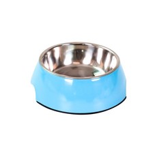 이코디 러브퍼피 스테인레스 반려동물 식기 L, 블루, 1개