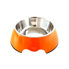 이코디 로맨 칼라풀 반려동물 식기 L, 오렌지, 1개