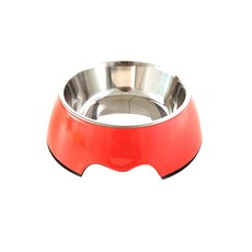 이코디 로맨 칼라풀 반려동물 식기 L, 레드, 1개