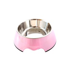 이코디 로맨 칼라풀 반려동물 식기 M, 핑크, 1개