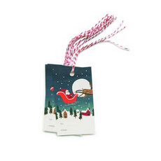 라이플페이퍼 기프트 태그 10p, SANTAS SLEIGH, 1개