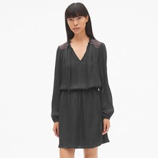 갭 긴팔 자수 스목 드레스