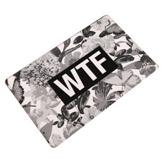 스윗리빙 해피팝 미끄럼방지 두들레시안 발매트, WTF흑백, 1개