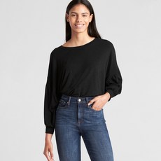갭 우먼 벌룬 슬리브 스윙 탑