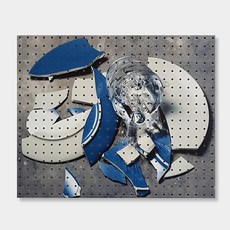 NB Commerce 室內裝飾洞洞板 制動藍 500 x 400 mm, 1個, 白色