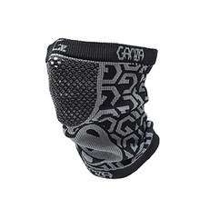 GAMZA 孩童印花圍脖運動面罩 GK, 黑灰色