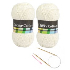 品牌顏仙帽&暖手器DIY套組 乳白色純棉黑標2p+優質銼針5.0mm+塑料墊針隨機出貨, 1號（香草）