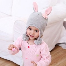 엠케이 플라워 장식 바니 귀달이 모자