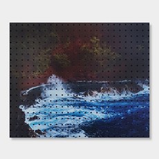 NB Commerce 室內裝飾洞洞板 白色波浪, 1個, Black