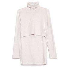 이얀 부드러운 기모 목폴라 수유티 임산부복
