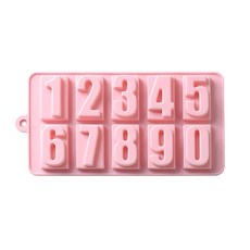 DM 알럽홈 숫자 초콜릿 베이킹 몰드, 핑크, 1개
