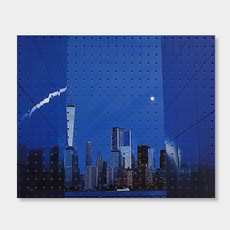 NB Commerce 室內裝潢洞洞板 城市景觀 白色, 1個, 混色