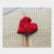 NB Commerce 室內裝飾洞洞板 愛心書籤, 1個, 黑色