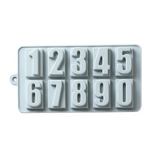 DM 알럽홈 숫자 초콜릿 베이킹 몰드, 블루, 1개