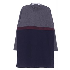 iyaan 孕婦拼色長袖連身裙