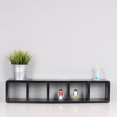 CUBICS 5格迷你收納置物架, 黑色的