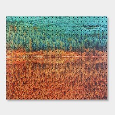 NB Commerce 室內裝飾洞洞板 水中倒影的秋天 白色, 1個, 混合顏色