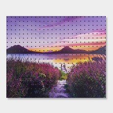 NB Commerce 室內裝潢洞洞板 紫色湖水 White, 1個, 混合顏色