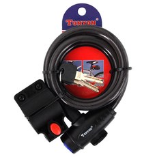 TONYON 自行車安裝鑰匙鎖 TY588E, 黑色, 1個