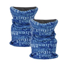 保暖刷毛多功能圍脖, 藍色