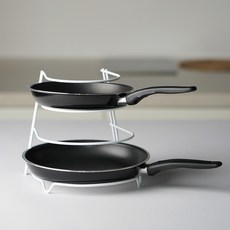 메탈텍스 시에라 프라이팬 정리대, 4단, 크림, 1개