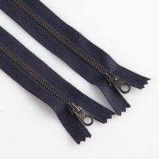 EASY-TAP 5號 仿古圓頭拉鍊 63.5cm, 海軍藍, 2個