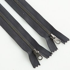EASY-TAP 5號 仿古圓頭拉鍊 63.5cm, 炭灰色, 2個