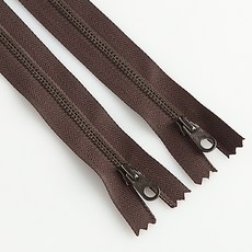 5호 엔틱지퍼 63.5cm 라운드, 브라운, 2개