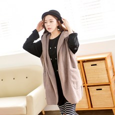 이얀 양털 롱조끼 임산부복