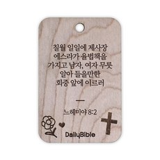 투제이 성경말씀 차량용 목걸이 Wood 느헤미야 8:2, 혼합 색상, 1개