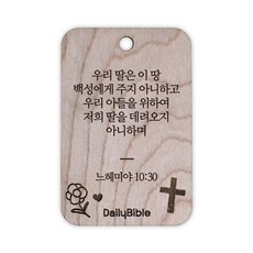 투제이 성경말씀 차량용 목걸이 Wood 느헤미야 10:30, 혼합 색상, 1개