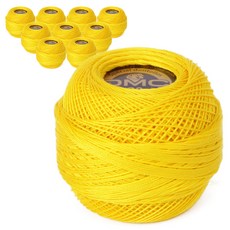 D-M-C No.19 80 梭織花邊線 10p, 444, 10個