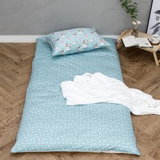 Ann系列碎花睡墊套, 天藍色