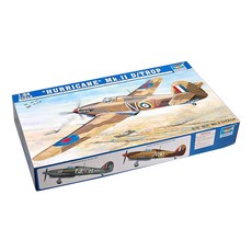 TRUMPETER 小號手 Trumpeter 1/24 Hawker Hurricane 2D Trop塑膠模型, 1套