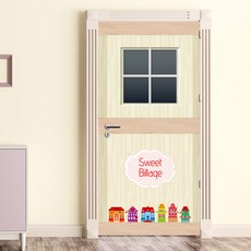 Munky World Front Door Sheet Air Free Sweet Village 2, 混色