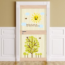 Munky World Front Door Sheet Air Free 快樂的一天, 混色