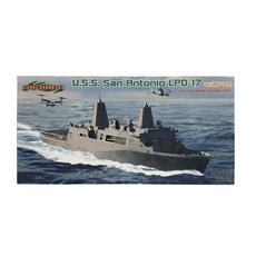 DRAGON 1/700 USS 聖安東尼奧 LPD-17 w MV-22 DML8204 塑料模型戰艦, 1個