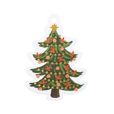 RIFLE PAPER 聖誕樹模切禮品標籤 8 件, 混色, 1個